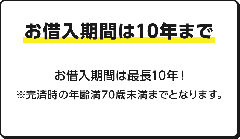 月々のご返済は2,000円～ お借入金額が10万円以下の場合、月々のご返済は2,000円。利息も借りた日数分だけ。