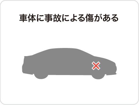 車体に事故による傷がある