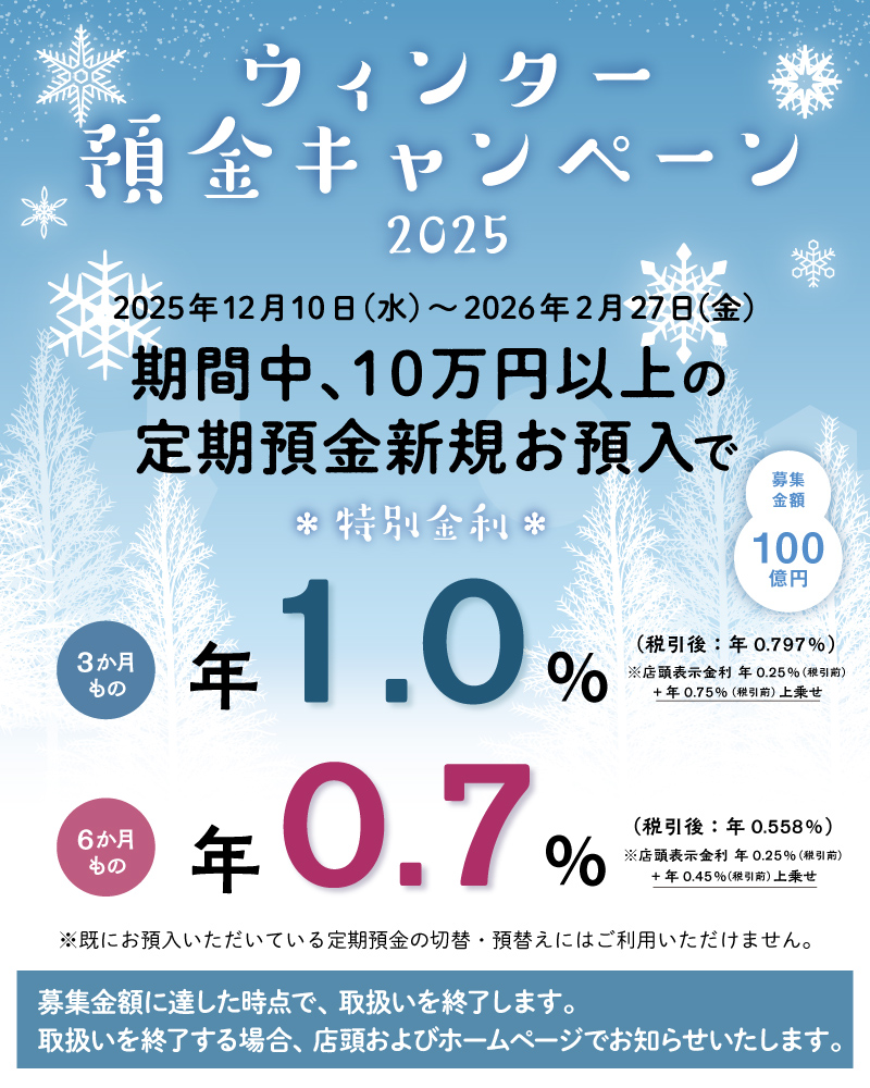 ウィンター預金キャンペーン2025